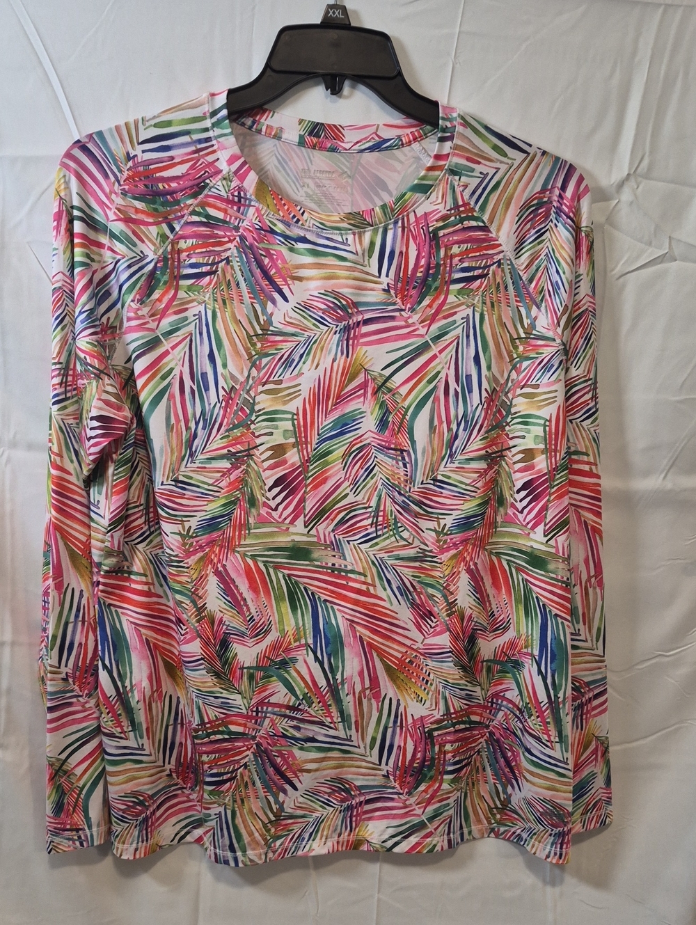 Reel Legends Multicolor Tropical Leaf Long-Sleeve Top